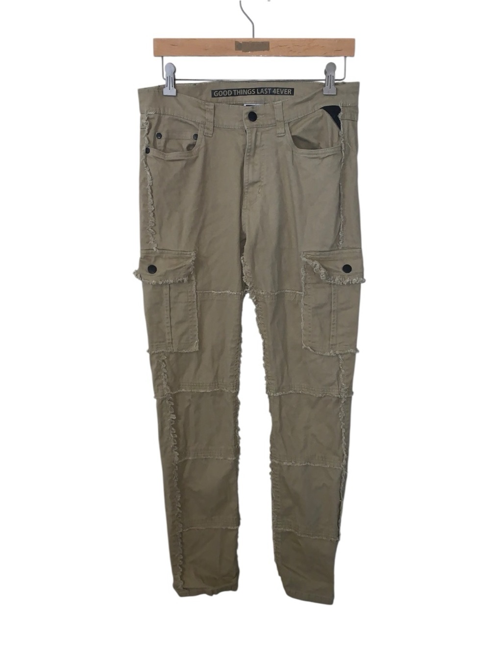 GTL4 Good Things Last Forever Tan Straight Leg Pants Men’s 30/32 Fringe Cargo